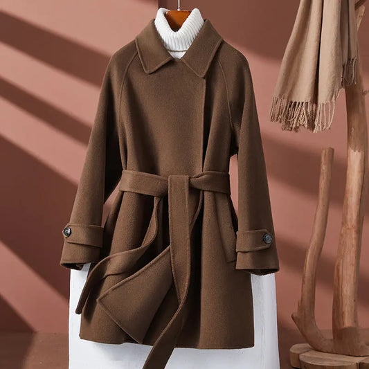 Fashion Personality Reversible Cashmere Coat Women  
