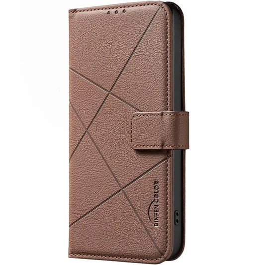 Geometric Pattern RFID Leather Phone Case, For iPhone XR, For iPhone XS Max, For iPhone 6 Plus / 7 Plus / 8 Plus  