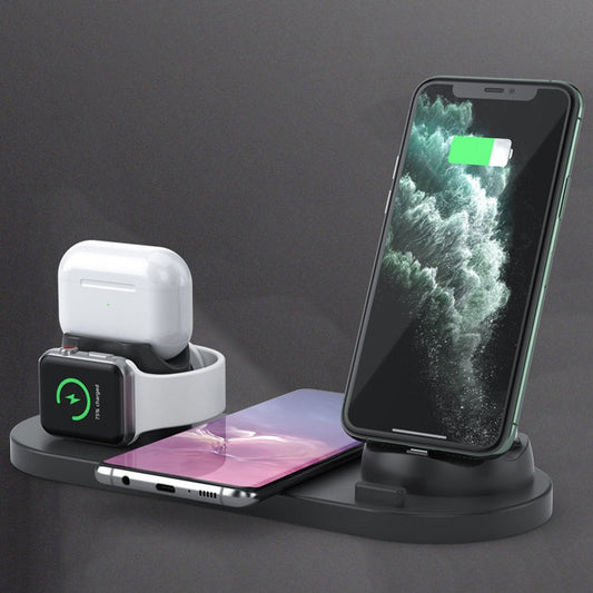 6 in 1 10W Qi Standard Wireless Charger Stand  