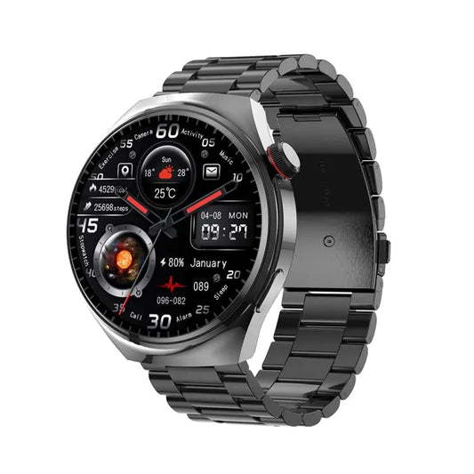 LEMFO LF38 1.6 inch IPS Screen Steel Strap Smart Watch Supports Blood Oxygen Monitoring(Black) - UTrano