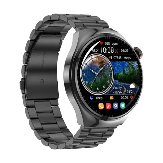 LEMFO LF38 1.6 inch IPS Screen Steel Strap Smart Watch Supports Blood Oxygen Monitoring(Black) - UTrano