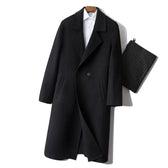 Long Dropped Shoulder Trench Coat Cashmere Coat  