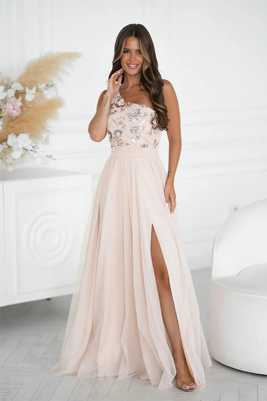  Long dress model 220091 Bicotone 