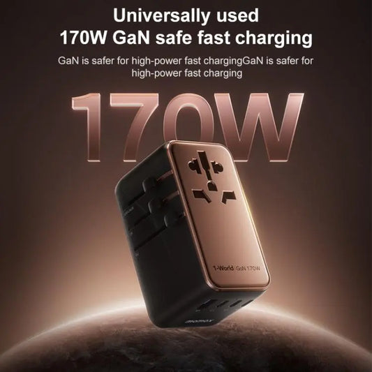 MOMAX UA17 1-World PD170W GaN Global Travel Fast Charging Socket, UA17 Utrano