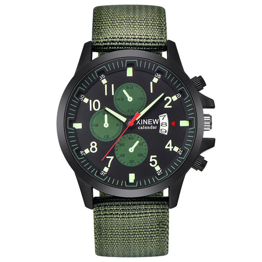 Mens Brand Watches Fashion Nylon Band Military Sports Watch 