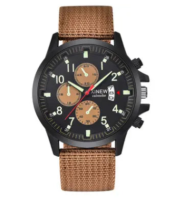 Mens Brand Watches Fashion Nylon Band Military Sports Watch 