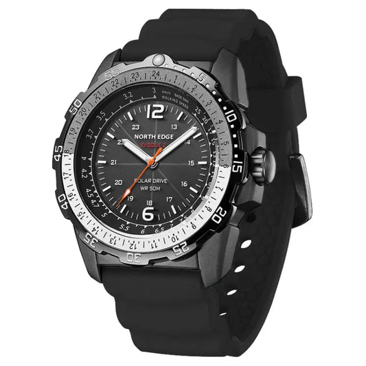 NORTH EDGE EVOQUE2 Outdoor Waterproof Solar Charging Sports Watch  