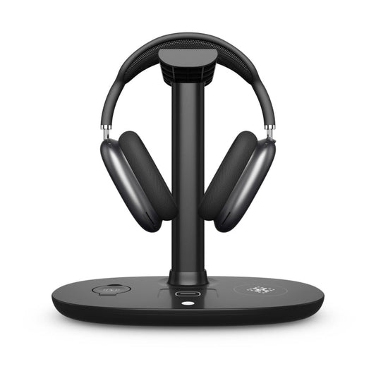 B-15A 4 in 1 Headset Holder Wireless Charger for Smart Phone & iWatch & Airpods  