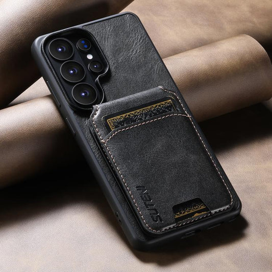 Suteni H02 Leather Wallet Stand Back Phone Case, For Samsung Galaxy S26+ 5G, For Samsung Galaxy S26 Ultra 5G, For Samsung Galaxy S25+ 5G, For Samsung Galaxy S25 Ultra 5G, For Samsung Galaxy S24 Ultra 5G, For Samsung Galaxy S24+ 5G                      ...  