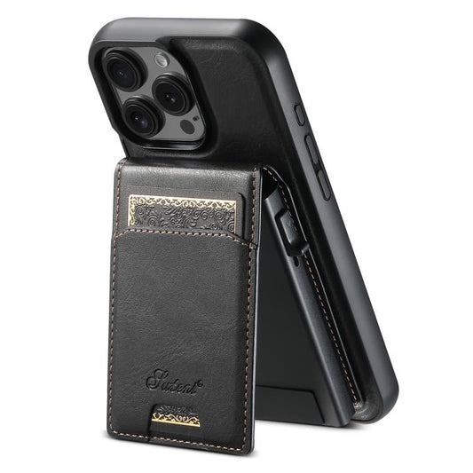 Suteni H19 Oil Wax 2-in-1 MagSafe Removable Card Box Back Phone Case, For iPhone 15 Pro, For iPhone 15 Plus, For iPhone 15, For iPhone 14 Plus, For iPhone 14, For iPhone 14 Pro, For iPhone 14 Pro Max, For iPhone 13 Pro Max, For iPhone 13 Pro           ...  