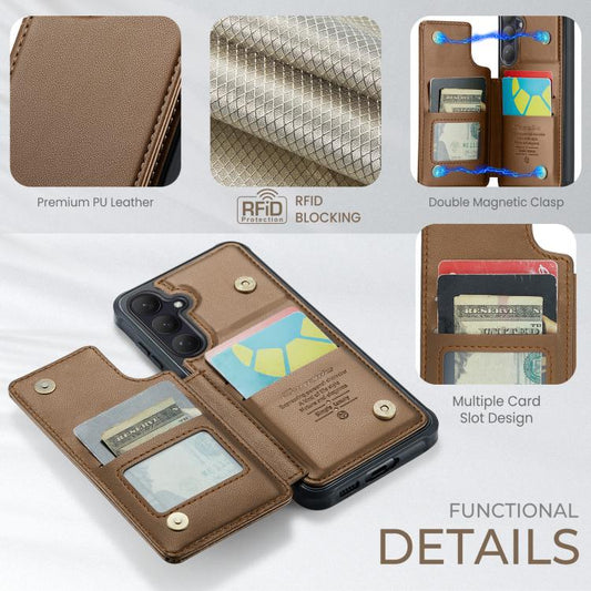 CaseMe C22 Card Slots Holder RFID Anti-theft Phone Case, For Samsung Galaxy S26 5G, For Samsung Galaxy A57 5G, For Samsung Galaxy A37 5G, For Samsung Galaxy S25 Edge 5G  