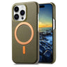 Litchi Texture Brushed MagSafe PU Back Cover Phone Case, For iPhone 14, For iPhone 14 Pro, For iPhone 14 Pro Max  