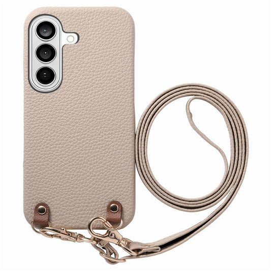 Metal Buckle Crossbody Lanyard Litchi Texture PU Back Phone Case, For Galaxy S25 5G, For Galaxy S25+ 5G, For Galaxy S25 Ultra 5G  