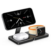 M9 3-In-1 Portable Magnetic Folding Wireless Charger Fast Charging Bracket  