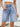 Washed Raw Hem Denim Shorts  