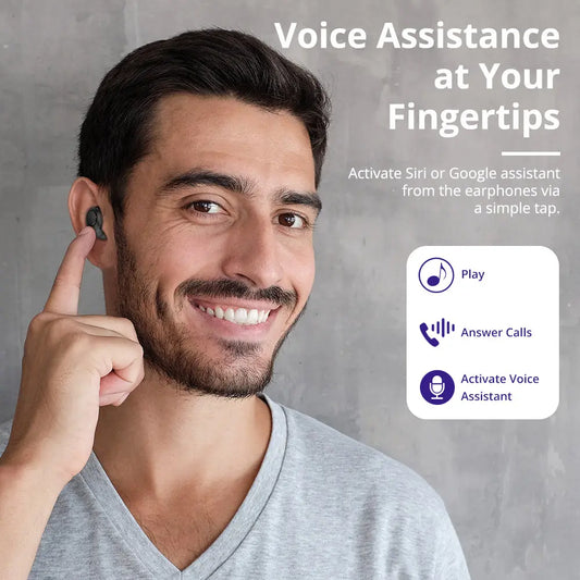 Wireless invisible binaural headphones  