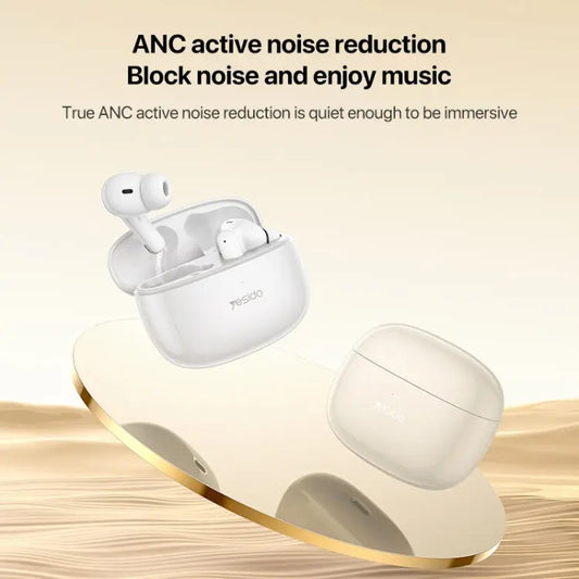 Yesido TWS28 ANC+ENC Dual Noise Reduction Smart TWS Wireless Bluetooth Earphone, TWS28 Beige, TWS28 White Utrano