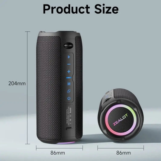 Zealot S49 Pro 20W Outdoor Portable Wireless Bluetooth Speaker with RGB Light, S49 Pro - UTrano